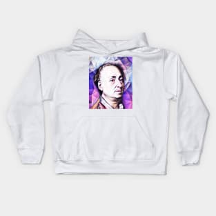 Denis Diderot Pink Portrait | Denis Diderot Artwork 8 Kids Hoodie